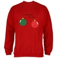 thumbnail image 1 of Christmas I Love Hanging With You Ornament Pun Mens Sweatshirt Red LG, 1 of 1