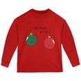 thumbnail image 1 of Christmas I Love Hanging With You Ornament Pun Toddler Long Sleeve T Shirt Red 3T, 1 of 1