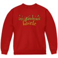 thumbnail image 1 of Christmas I'm Grandma's Favorite Youth Sweatshirt Red YXL, 1 of 1