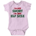 thumbnail image 1 of Christmas I'm Not Short Just Elf Size Romper Boys or Girls Infant Baby Brisco Brands 12M, 1 of 6