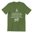 thumbnail image 1 of Christmas I'm a Gift Gonna Lay Under The Tree Shirt for Men Unisex Men's Tshirt, S, Military, 1 of 6