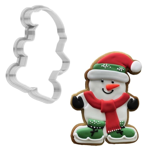 Christmas Ice Skating Party Cookie Cutter 4 Inch Made in USA by WONDERTORY
