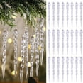 thumbnail image 1 of Christmas Icicle Ornaments-24 Pcs Transparent Plastic Hanging Icicle Drops,Tree/Wedding Decor Safeglitz, 1 of 9