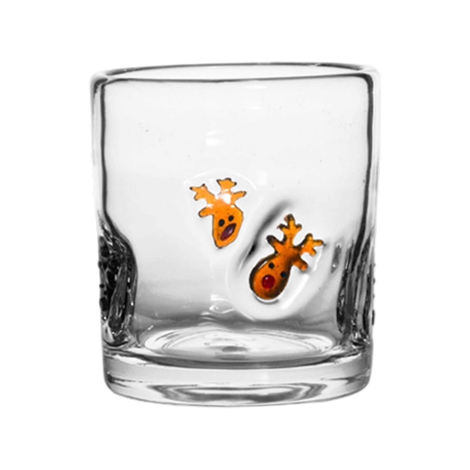 Christmas Icon Juice Glasses, 14oz Fawn Stemless Drinking Juice Glass ...