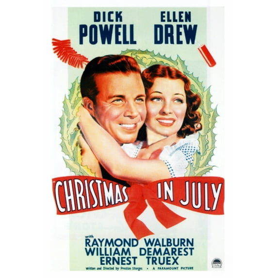 Christmas In July L-R: Dick Powell Ellen Drew On Poster Art 1940. Movie Poster Masterprint (11 x 17)