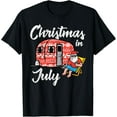 thumbnail image 1 of Christmas In July Santa Camping Funny Xmas Men Women Kids T-Shirt Tops Tee, 1 of 4