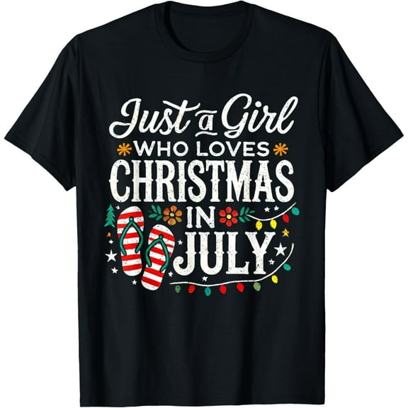 Christmas In July Shirt Girls Funny Summer Beach Vacation T-Shirt TShirt