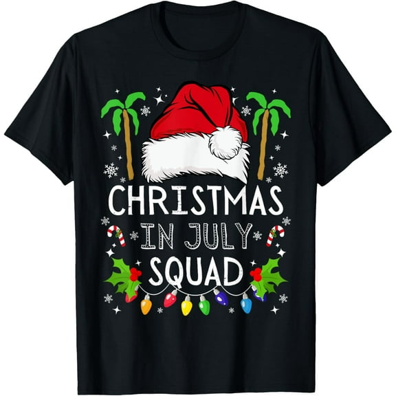 Christmas In July Squad Funny Summer Xmas Men Women Kids T-Shirt TShirt