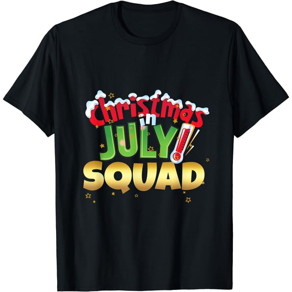 Christmas In July Squad Summer Group Santa Xmas T-Shirt - Walmart.com
