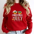 thumbnail image 1 of Christmas In July St. Nick Hat Sunglasses Funny Summer Vacation Graphic - Soft Touch SW834 Unisex Sweatshirt, Up to Size 5XL, 1 of 2