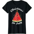 thumbnail image 1 of Christmas In July Summer Design Melon Christmas Tree Summer T-Shirt, 1 of 3