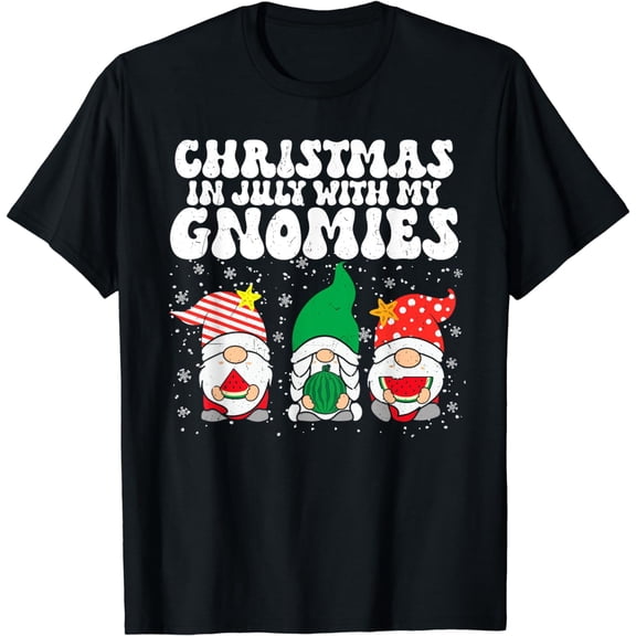 Christmas In July Summer Vacation Hanging With My Gnomies T-Shirt