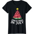 thumbnail image 1 of Christmas In July Watermelon Xmas Tree Summer T-Shirt, 1 of 3