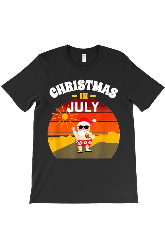 Christmas In Julys For Women Men Kids St. Nick Sunset Themed Themed H48493 Unisex T-Shirt, Up to 5XL Available