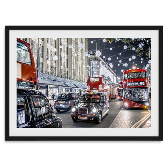 Christmas In London Fine Art Photography Print Festive City Street Wall Art Selfridges Holiday Lights For Home Decor