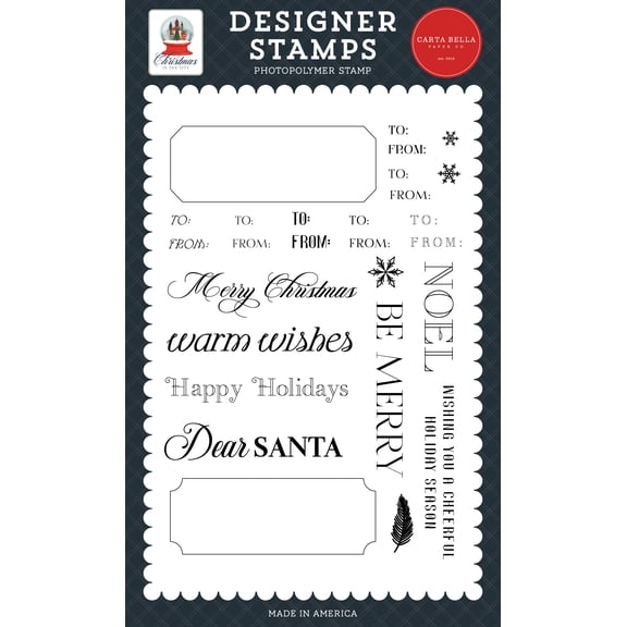 Christmas In The City: Holiday Tag Template Stamp Set
