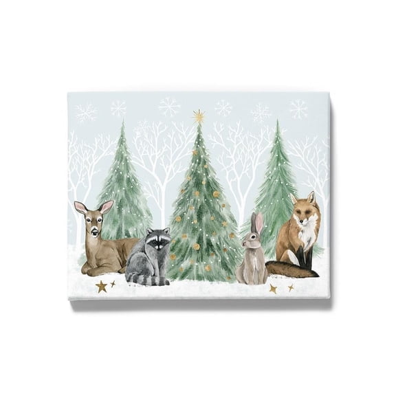 Christmas In The Forest A Wrapped Canvas  -Grace Popp Designs,
