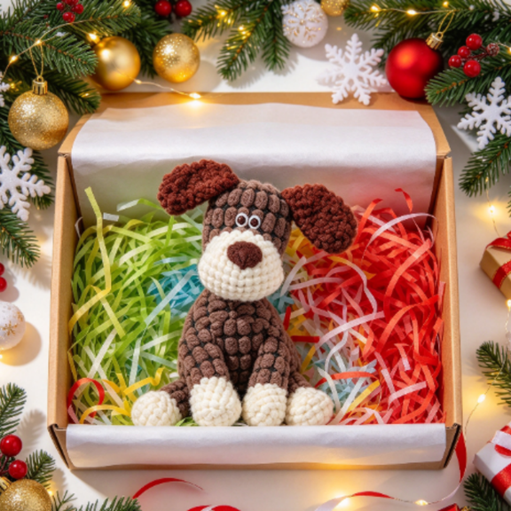 Christmas Indestructible Plush Dogs Toys for Aggressive Chewers Stuffed Toys for Small Medium Large Animals Indoor Pups Teething Christmas Gifts Durable Teeth Cleaning Play (Brown)