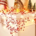 thumbnail image 1 of Christmas Indoor Decorations LED Lights, 10ft 30 LED Berry Beaded Garland, Battery Powered, Xmas Decorations Fairy Lights,Red, 1 of 5