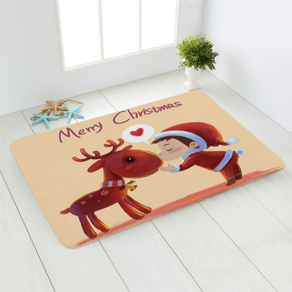 Christmas Indoor/Outdoor Kitchen Rugs /Non-Slip Carpet for Bathroom ...