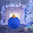 thumbnail image 1 of Christmas Inflatable Ball Ornament Large Xmas Inflatable PVC Balls Flocked Christmas Decorations Holiday Yard Lawn Party Outdoor Decor (Blue), 1 of 5