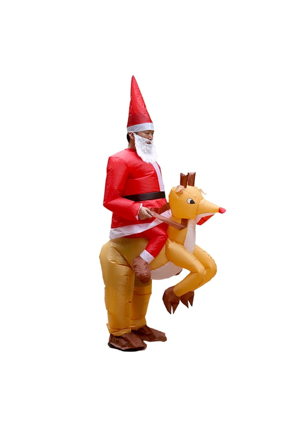 Christmas Inflatable Costumes Set Fun Inflatable Costume for Christmas Day Parties and Role Playing, Suitable for Adult (4.9-6.2 Feet) Inflatable Party Cosplay Costumes