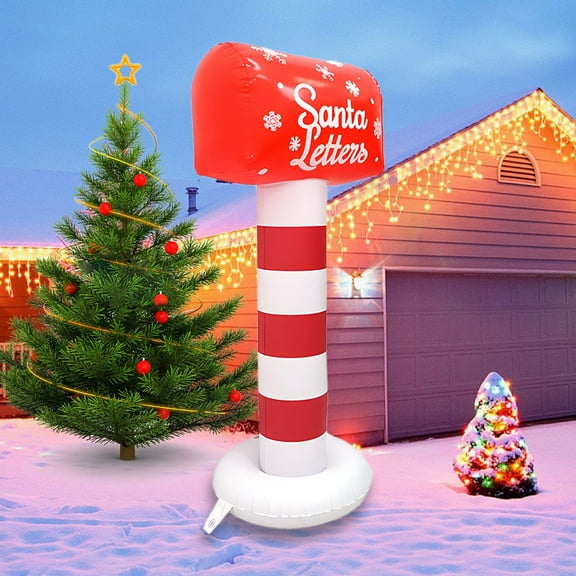 Christmas Inflatable Decor PVC Santa Claus Figure for Holiday Yard - Air Blown Outdoor Decoration for Festive Display(Red)