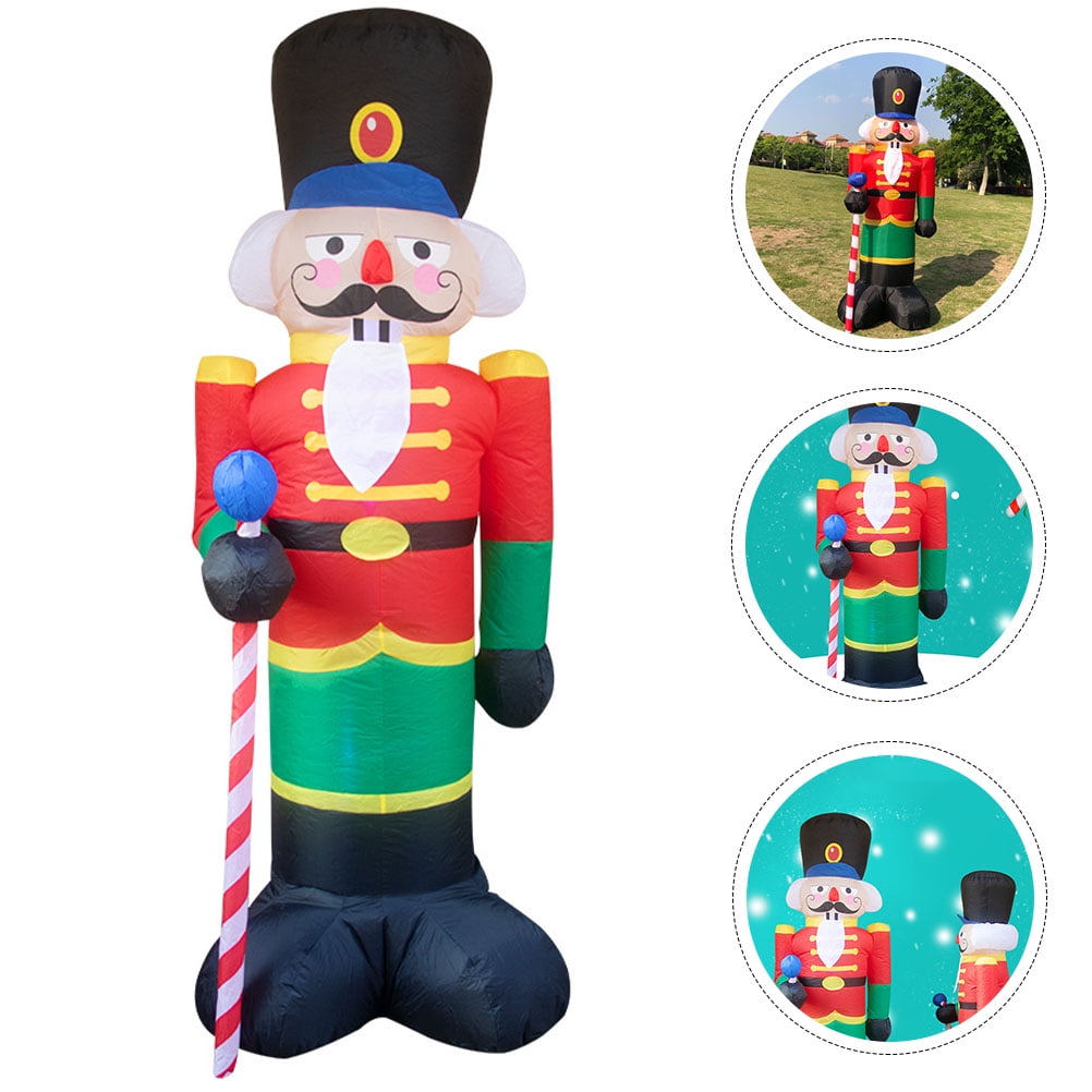 Christmas Inflatable Nutcracker Soldier with Led Lights for Outdoor