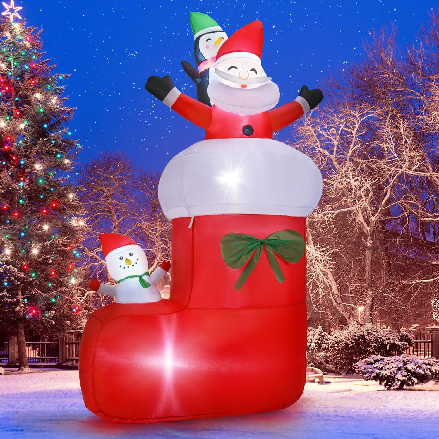 Christmas Inflatable Outdoor Decoration, 6FT Inflatable Santa Claus