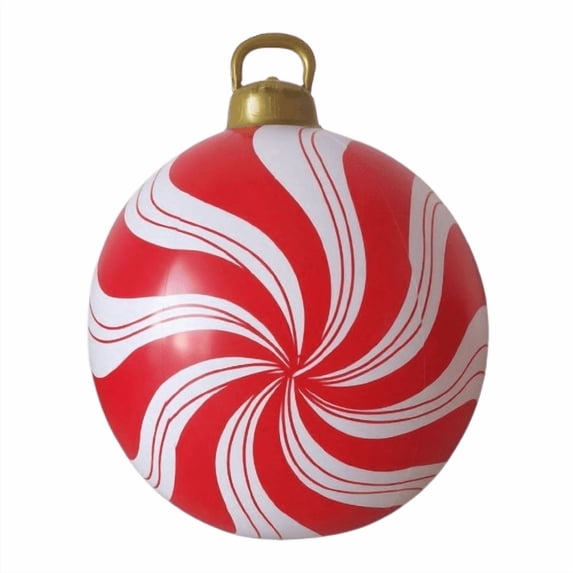 Christmas Inflatables Balls Outdoor Decor Christmas Decoration 24 Inch Outdoor Christmas Inflatable Decorated PVC Inflatable Christmas Tree Decorations Christmas Parties and Lawn Decor