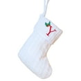 thumbnail image 1 of Christmas Initial Letter Socks, Knitted Holiday Stocking Decoration, Red Green White Hanging Sock, Personalized Family Stockings, Fireplace Ornaments, Xmas Tree Hanging Decoration, Holiday Gift Socks, 1 of 1