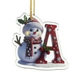 thumbnail image 1 of Christmas Initial Ornaments 26 Christmas Letter Decoration Snowman Acrylic Letter Ornament Alphabet Hanging Decor for Xmas Tree Party Holiday Decors, 1 of 4