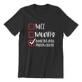 thumbnail image 1 of Christmas Innocent Until Proven Guilty Check Shirt for Men Unisex Men's Tshirt, XL, Black, 1 of 6