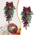 thumbnail image 1 of Christmas Inverted Tree Decoration with Pinecones & Berries, 20-Inch Upside Down Hanging Door Wall Decor, Inverted Christmas Tree Ornament for Holiday Home & Festival Display, 1 of 8