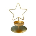 thumbnail image 1 of Christmas Iron Candle Holder – Gold Deer, Tree, Star, and Snowflake Design for Holiday Table Centerpiece, Fireplace, or Gift Decor, 1 of 5