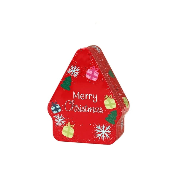 Christmas Iron Gift Box – Santa Claus Candy Storage Tin, Reusable Small Metal Container for Cookies, Treats, or Jewelry