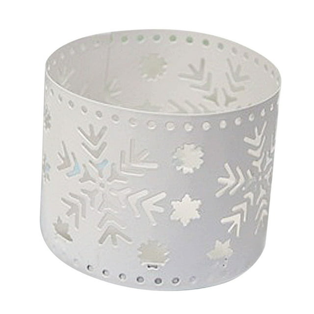 Christmas Iron Hollow Candle Holders Xmas Candlestick Decoration Snowflake