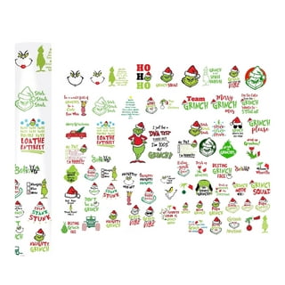 3Pcs Christmas Iron on Transfers Christmas Grinch Iron on Decals Funny  Design Iron on Transfer Paper T-Shirts Christmas Heat Transfer Vinyl  Stickers