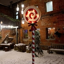 Christmas Iron Solar Garden Lights, Snowman Candy Outdoor Decoration, Festive Xmas Yard Lights, Holiday Solar Powered Lawn Decor, Christmas Pathway Garden Ornament Christmas Decorations