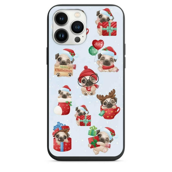 Christmas Is Adorable With A Pug Design Phone Case for iPhone 7 8 X XS XR SE 11 12 13 14 Pro Max Mini Note s10 s10plus s20 s21 20plus
