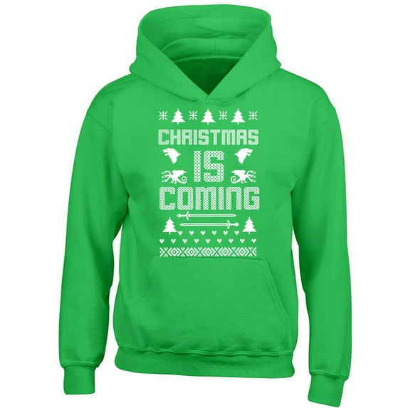 Christmas Is Coming Unisex Hoodie Game Of Thrones Sweatshirt Color Irish Green Small