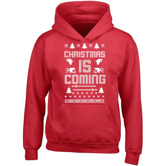 Christmas Is Coming Unisex Hoodie Game Of Thrones Sweatshirt Color Red Large