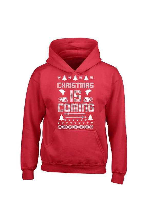 Christmas Is Coming Unisex Hoodie Game Of Thrones Sweatshirt Color Red Medium
