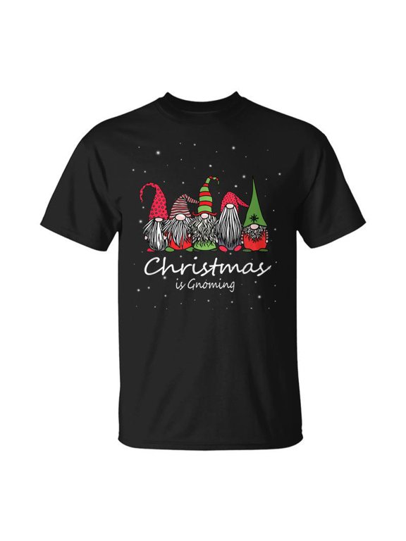 Christmas Is Gnoming God Jul Gnome Tomte Xmas Santa Idea Men Women Tshirt Graphic Print Un