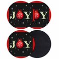thumbnail image 1 of Christmas JOY Coasters Set of 4, Absorbent Coasters for Drinks, Xmas Balls Snowflakes Winter Holiday Coaster for Desk Coffee Table Protection, Home Decor House Warming Gifts 4", 1 of 8