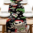 thumbnail image 1 of Christmas Jack Table Runner, Xmas Tree Kitchen Dining Table Decoration, Funny Holiday Winter Burlap Indoor Outdoor Home Decor Party Supply 13.8 x 90 Inches, 1 of 5
