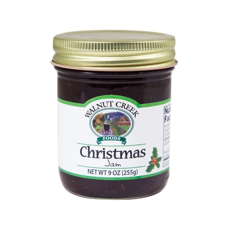 Christmas Jam by Walnut Creek - Festive Preserves Made with Cranberries and Strawberries - 9 Oz. Jar Case of 12 Jars