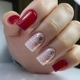 thumbnail image 1 of Christmas Jelly Glue Nail Sticker Wear Fake Nails, 1 of 5