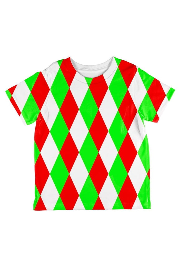 Christmas Jester Harlequin Costume All Over Toddler T Shirt Multi 2T