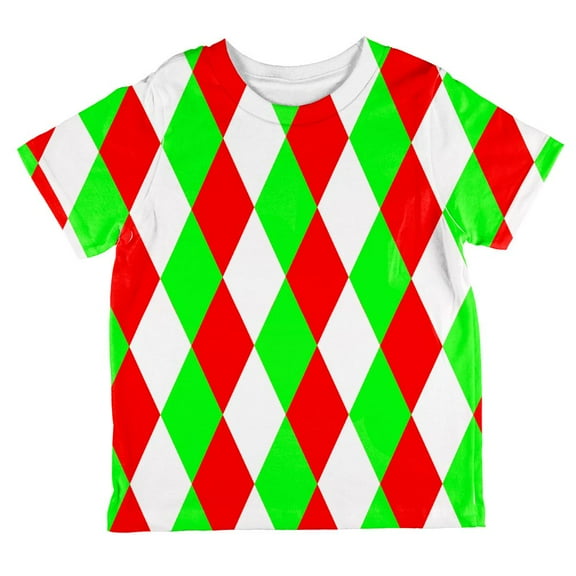 Christmas Jester Harlequin Costume All Over Toddler T Shirt Multi 4T